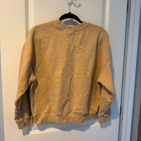 Clare V. Le Drop Sweatshirt 'CIAO' Print Sand Color | L - Picture 7 of 7